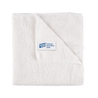 Contract Microfibre Cloth Plain White (10pkt)