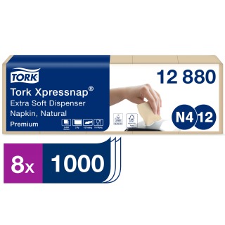Tork Xpressnap® Natural Extra Soft Dispenser Napkin N4