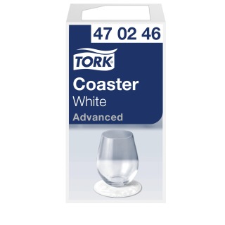 Tork White Round Paper Coaster (x250)