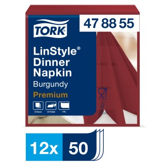 Tork LinStyle® Burgundy Dinner Napkin