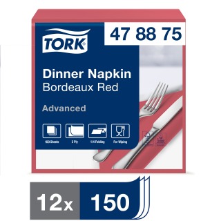 Tork Bordeaux Red Dinner Napkin