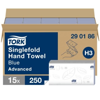 Tork Singlefold Hand Towels Blue H3 (15x250)