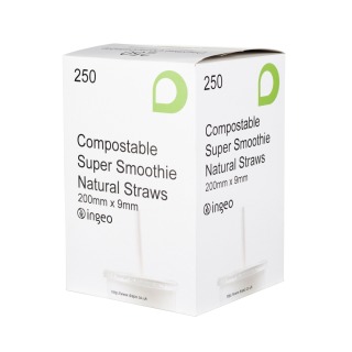 COMPOSTABLE PLA SMOOTHIE STRAWS (X250)