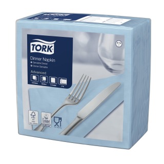  Dinner Napkin Light Blue 39cm 4Fold (12x150)