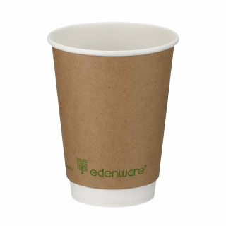 12oz Double Wall Coffee Cup (Kraft) (PLA Lined) (X500)