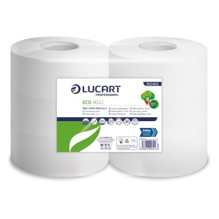 ECO 403J Maxi Jumbo Toilet Roll 80mm Core x 400m (x6)